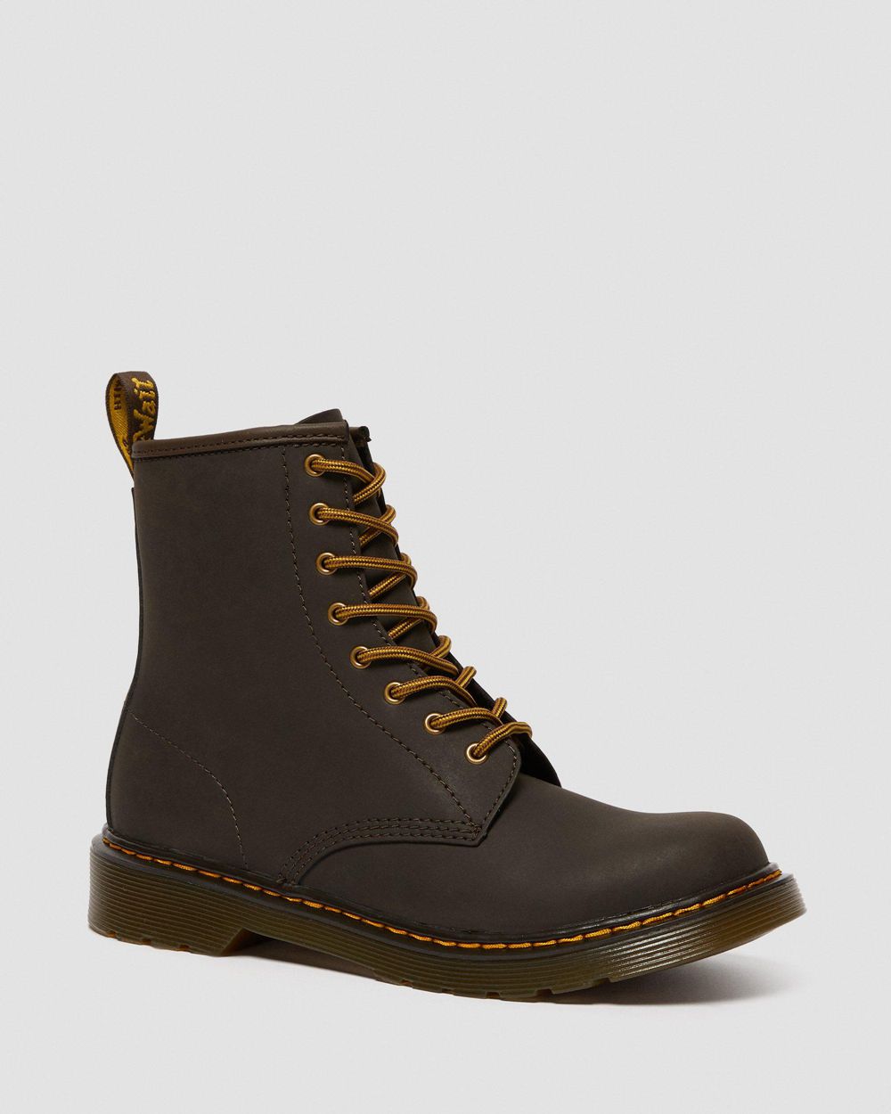 Dr Martens 1460 Wildhorse Kožené Šnurovacie Topánkylar Detske ( Tmavo Hnede ) SK 748-BCJAZV